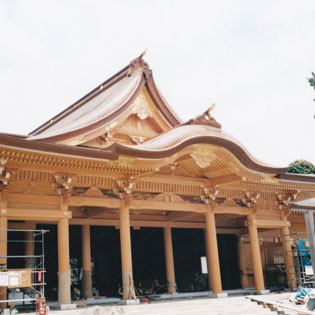 寒川神社の工事